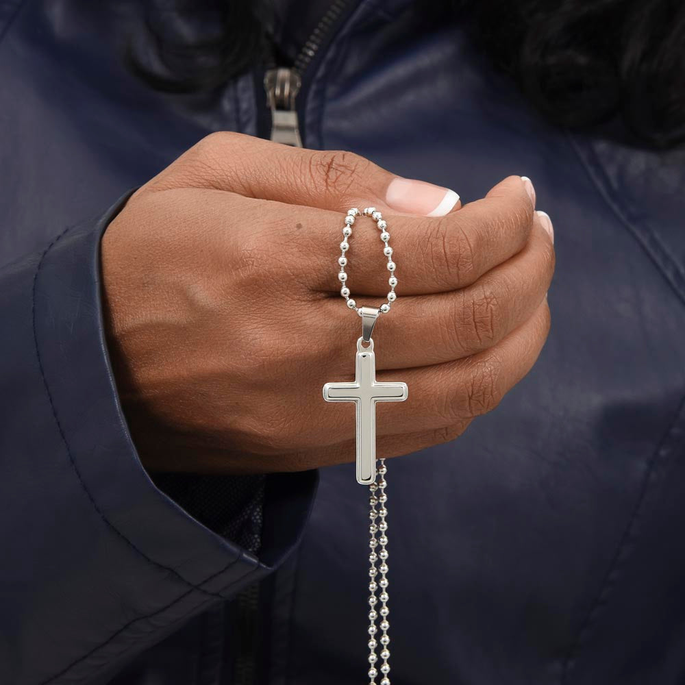 I Can Do All Things Philippians 4:13 Cross Necklace Message Card W Ball Chain Pendant