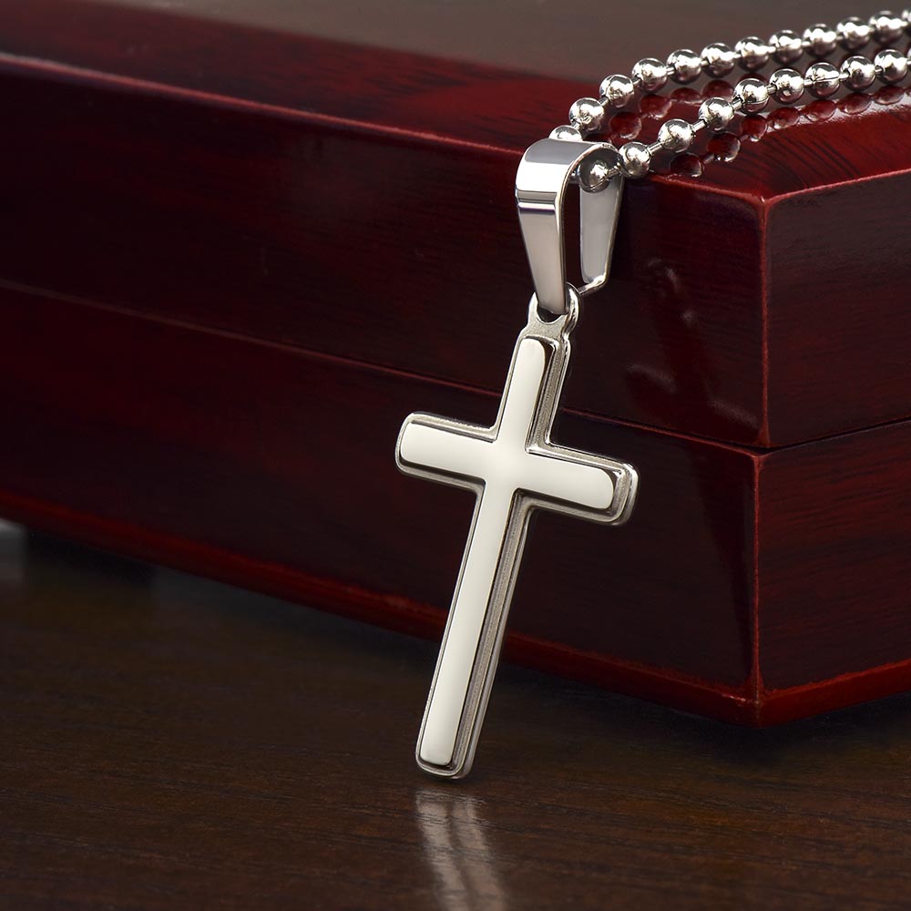I Can Do All Things Philippians 4:13 Cross Necklace Message Card W Ball Chain Pendant