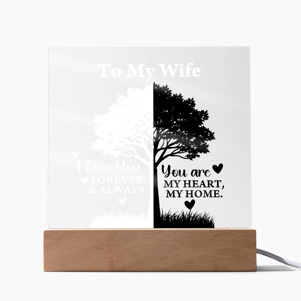 You Are My Heart Printed Square Shaped Acrylic Plaque