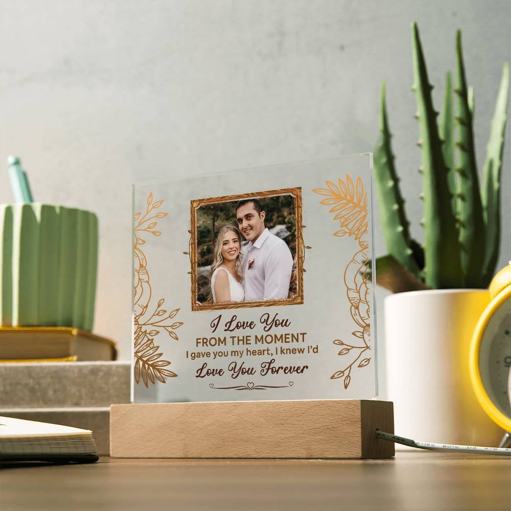 From The Moment Printed Square Shaped Acrylic Plaque
