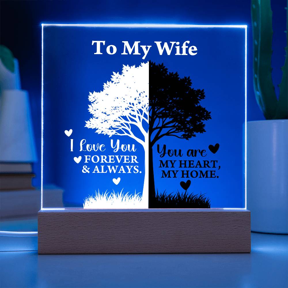 You Are My Heart Printed Square Shaped Acrylic Plaque