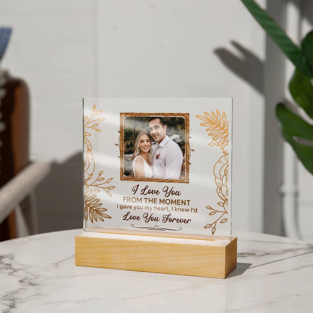 From The Moment Printed Square Shaped Acrylic Plaque