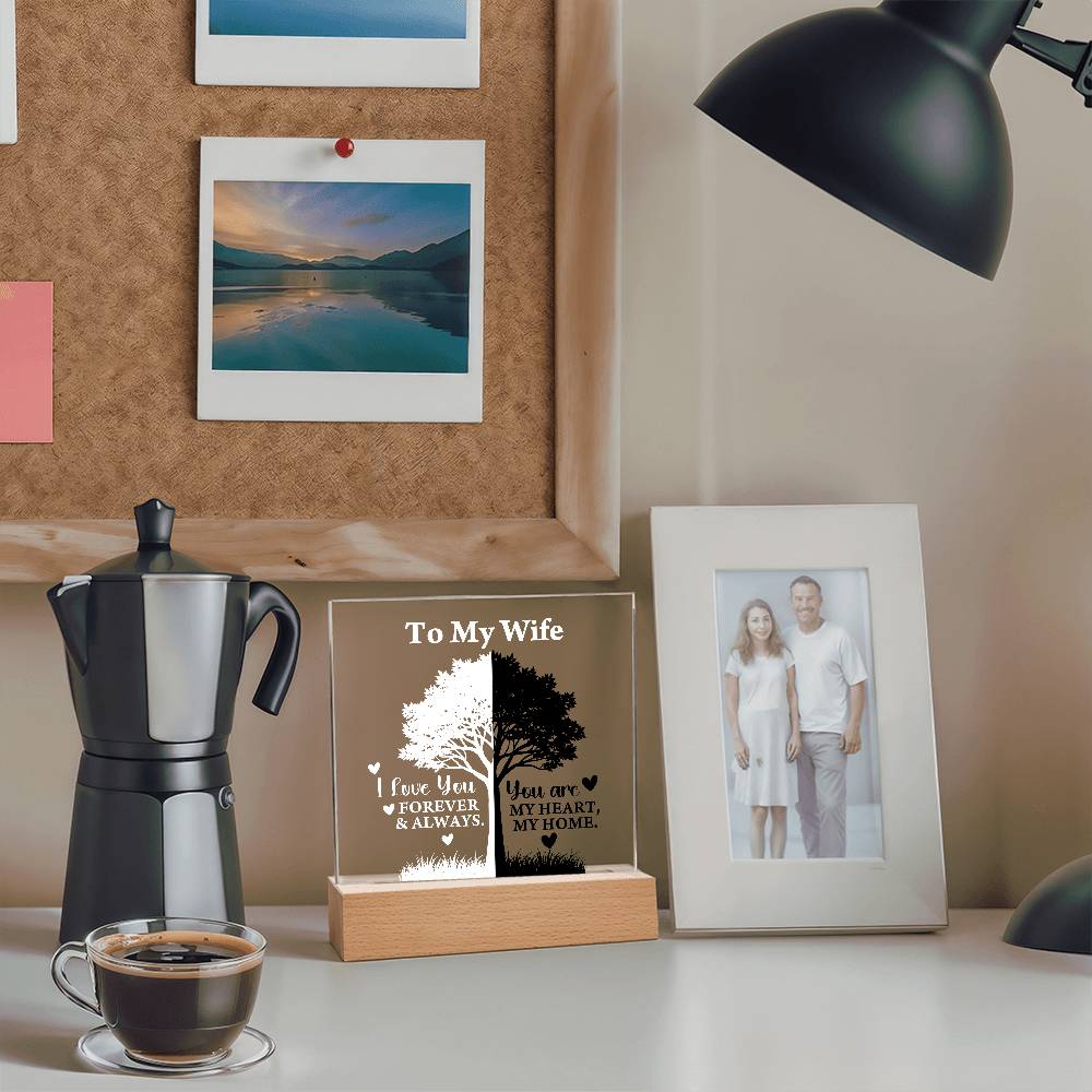 You Are My Heart Printed Square Shaped Acrylic Plaque