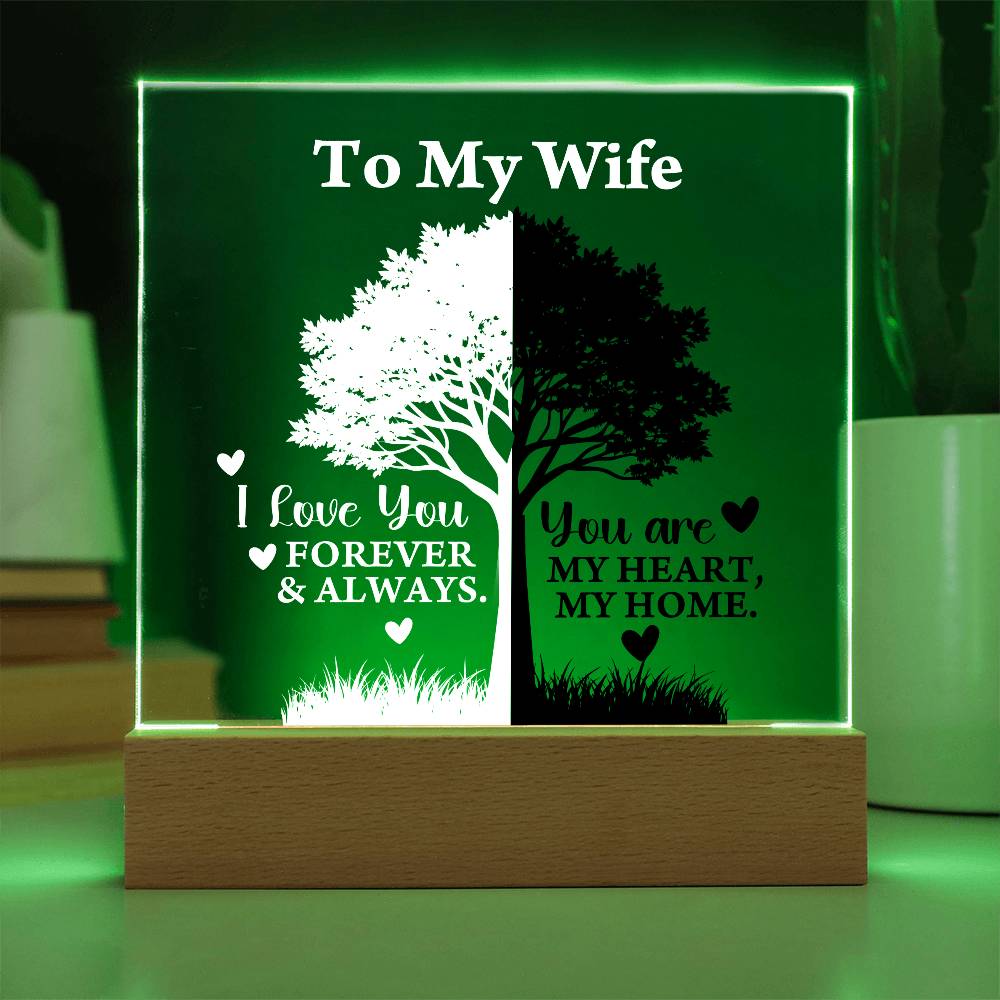 You Are My Heart Printed Square Shaped Acrylic Plaque