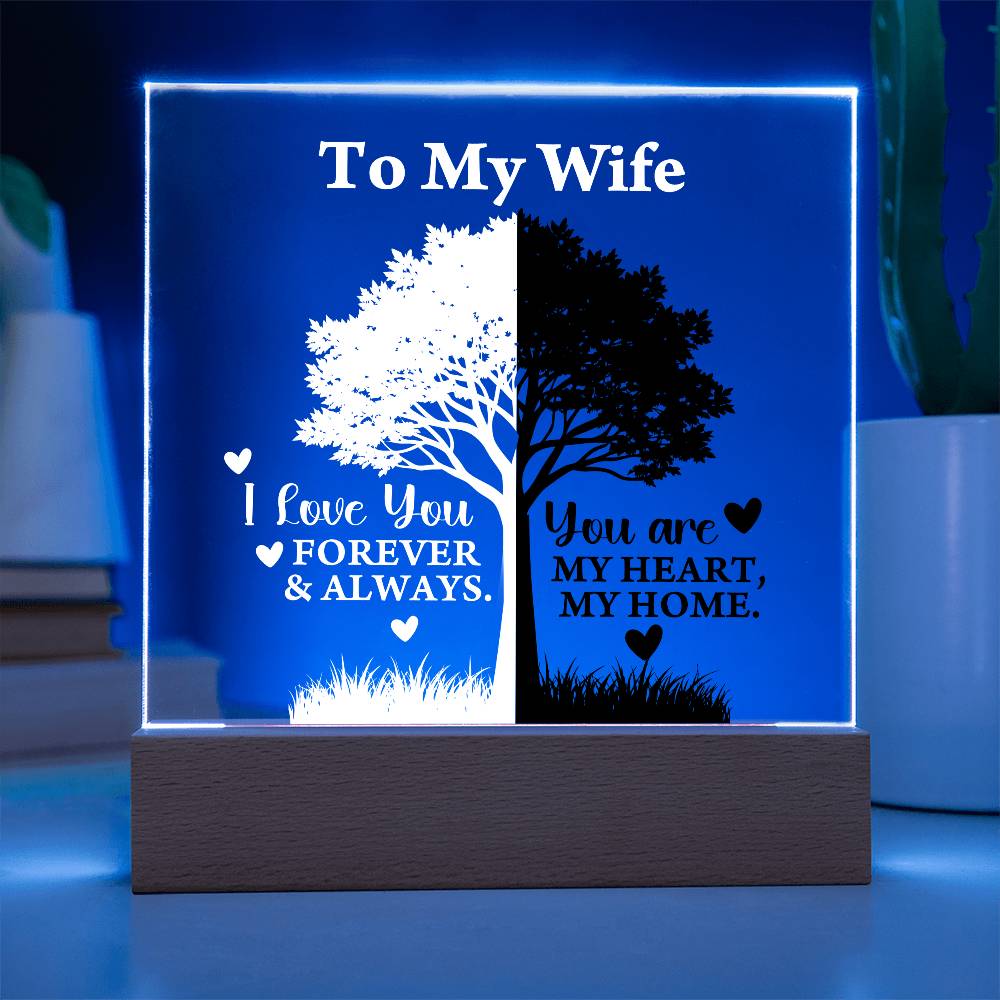 You Are My Heart Printed Square Shaped Acrylic Plaque
