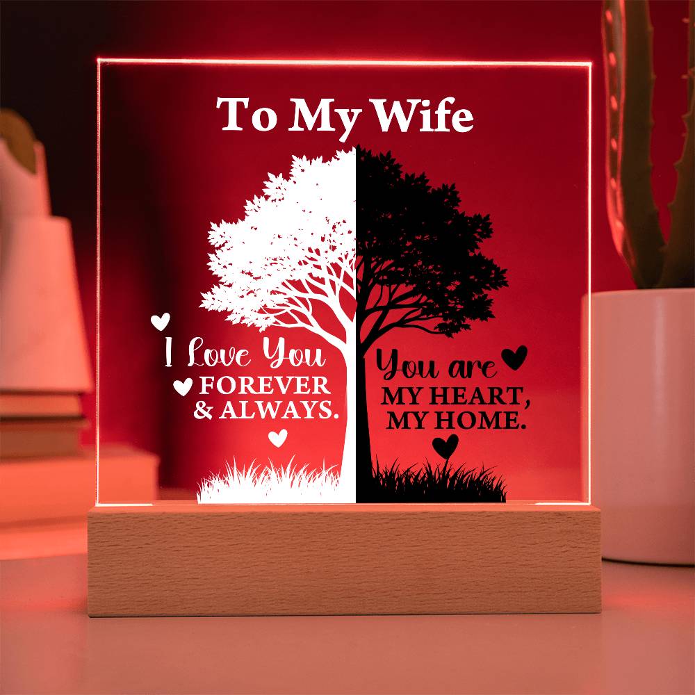 You Are My Heart Printed Square Shaped Acrylic Plaque