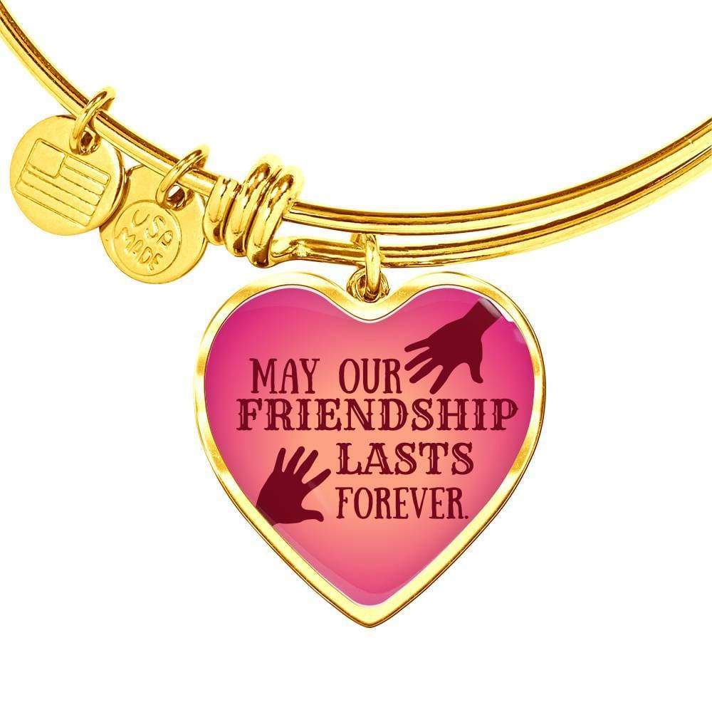 Best Friend Bracelet Gift Friendship Forever Heart Bracelet Bangle - Express Your Love Gifts