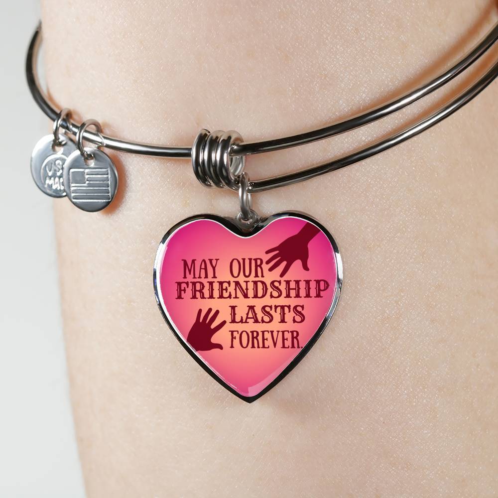 Best Friend Bracelet Gift Friendship Forever Heart Bracelet Bangle - Express Your Love Gifts