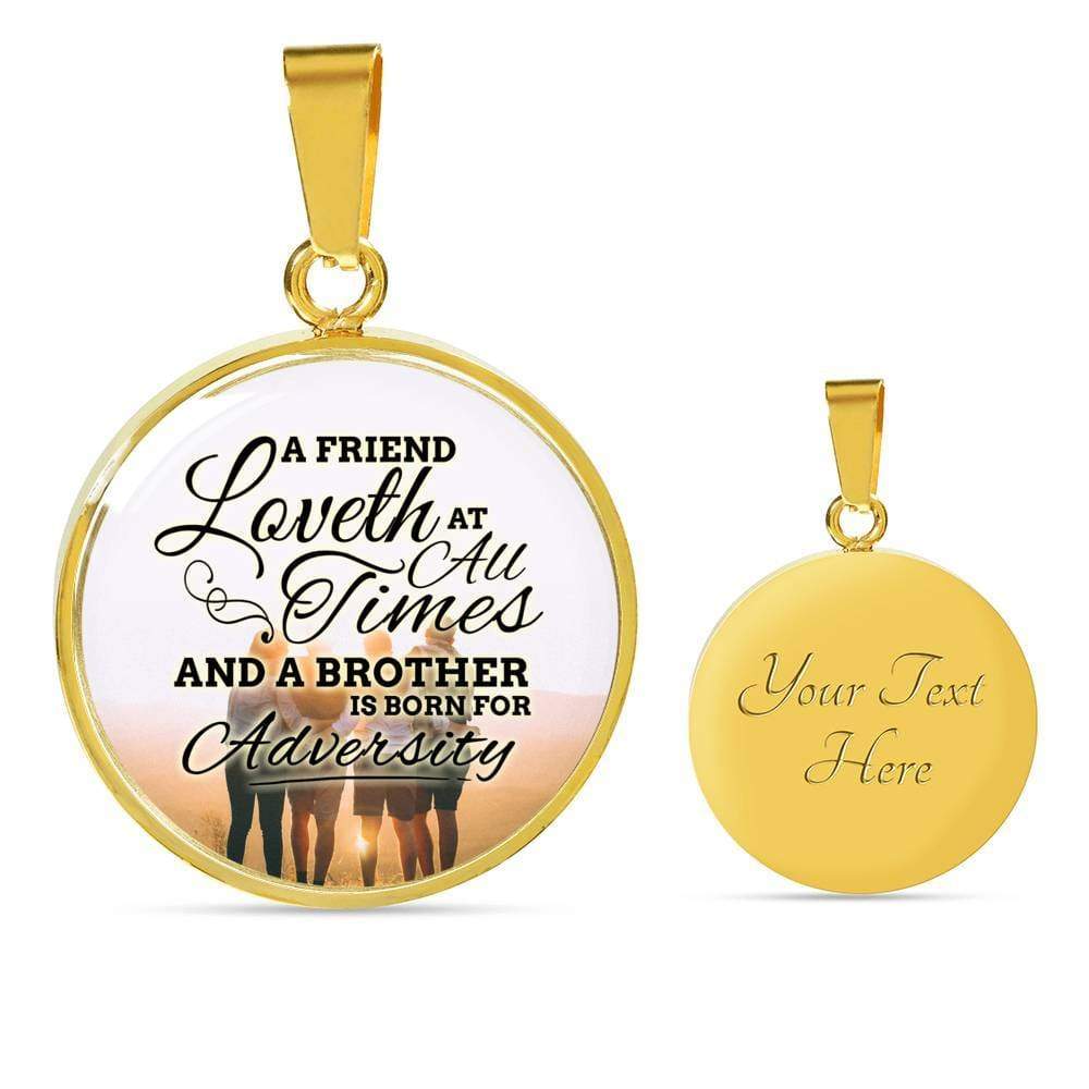Bible Verse Necklace Proverbs Circle Pendant Stainless Steel or 18k Gold 18-22" - Express Your Love Gifts