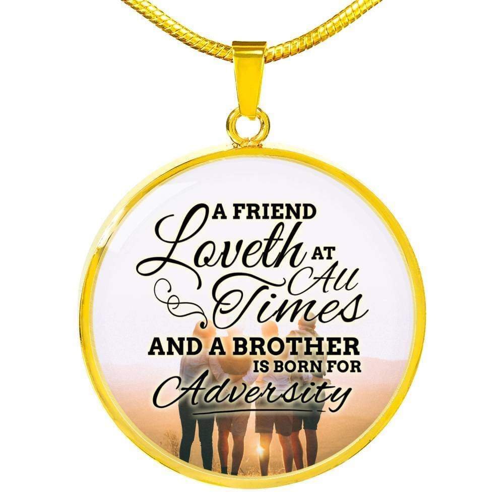 Bible Verse Necklace Proverbs Circle Pendant Stainless Steel or 18k Gold 18-22" - Express Your Love Gifts
