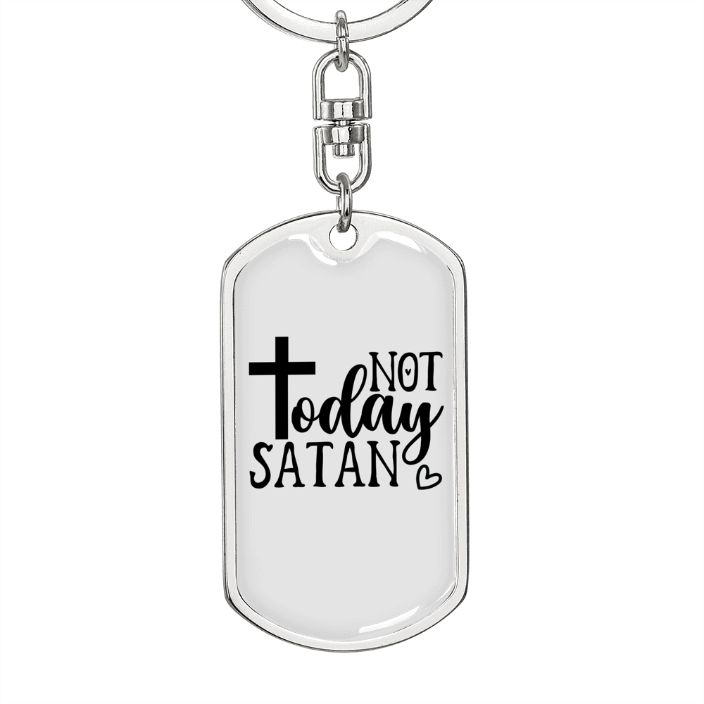 Christ Today Keychain Stainless Steel or 18k Gold Dog Tag Keyring-Express Your Love Gifts