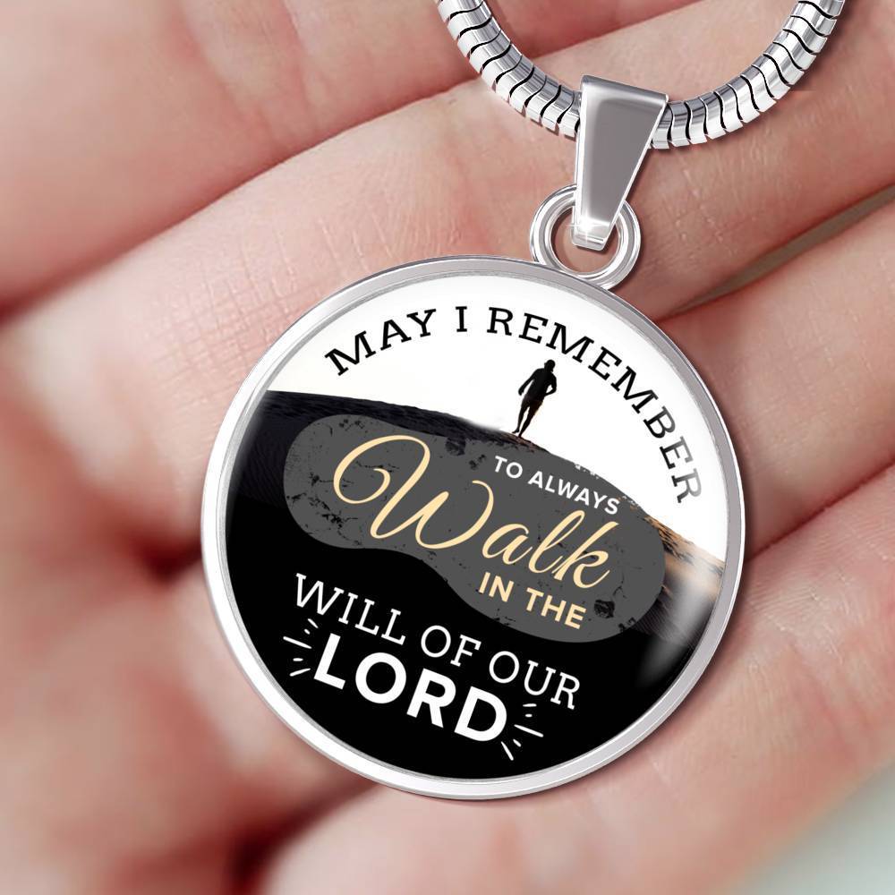 Christian Gift May I Remember Circle Necklace Stainless Steel or 18k Gold 18-22" - Express Your Love Gifts
