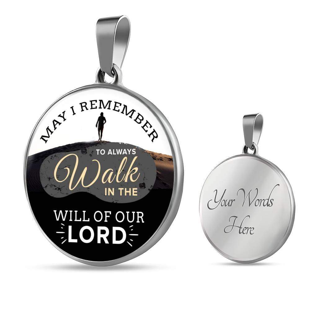 Christian Gift May I Remember Circle Necklace Stainless Steel or 18k Gold 18-22" - Express Your Love Gifts