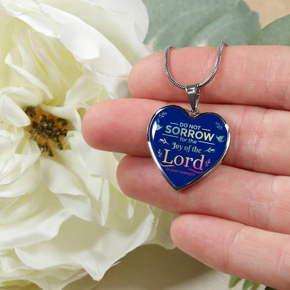 Do Not Sorrow Christian Necklace Gift Stainless Steel or 18k Gold Heart Pendant 18-22" - Express Your Love Gifts