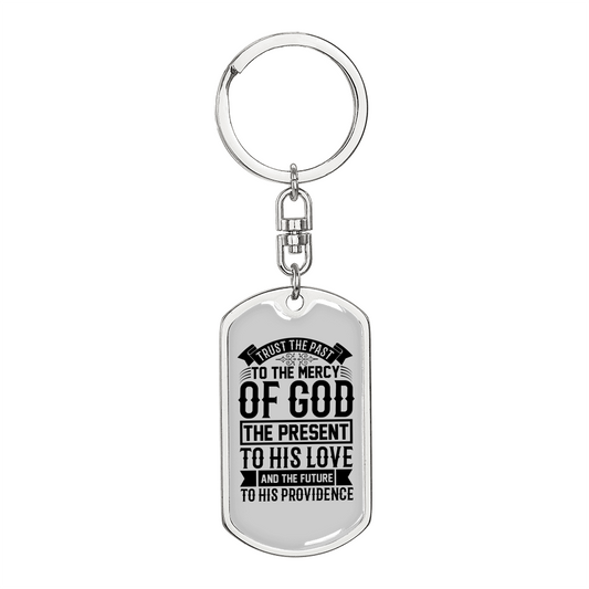 Future To His Providence Keychain Stainless Steel or 18k Gold Dog Tag Keyring-Express Your Love Gifts