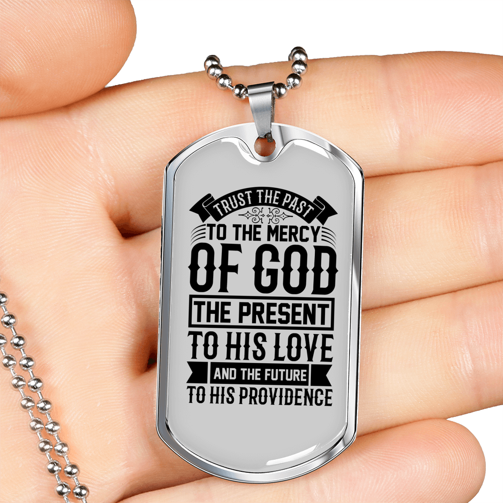 Future To His Providence Necklace Stainless Steel or 18k Gold Dog Tag 24" Chain-Express Your Love Gifts