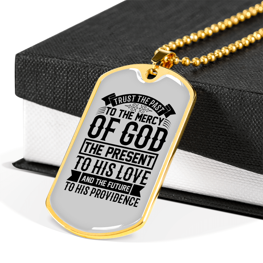 Future To His Providence Necklace Stainless Steel or 18k Gold Dog Tag 24" Chain-Express Your Love Gifts