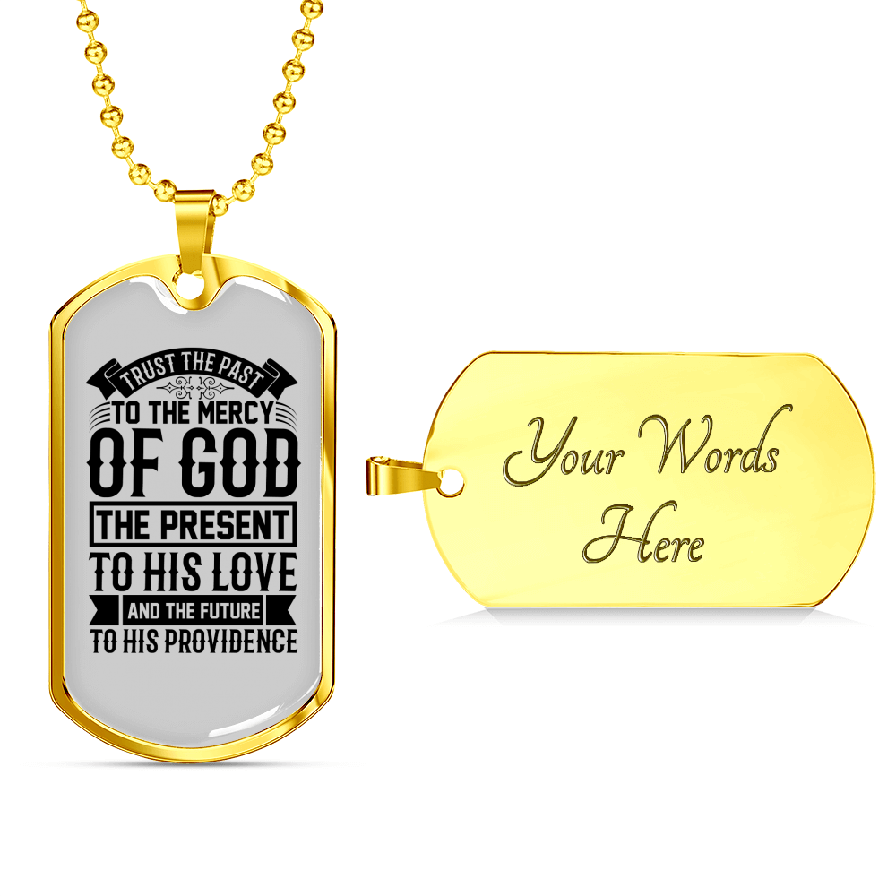 Future To His Providence Necklace Stainless Steel or 18k Gold Dog Tag 24" Chain-Express Your Love Gifts