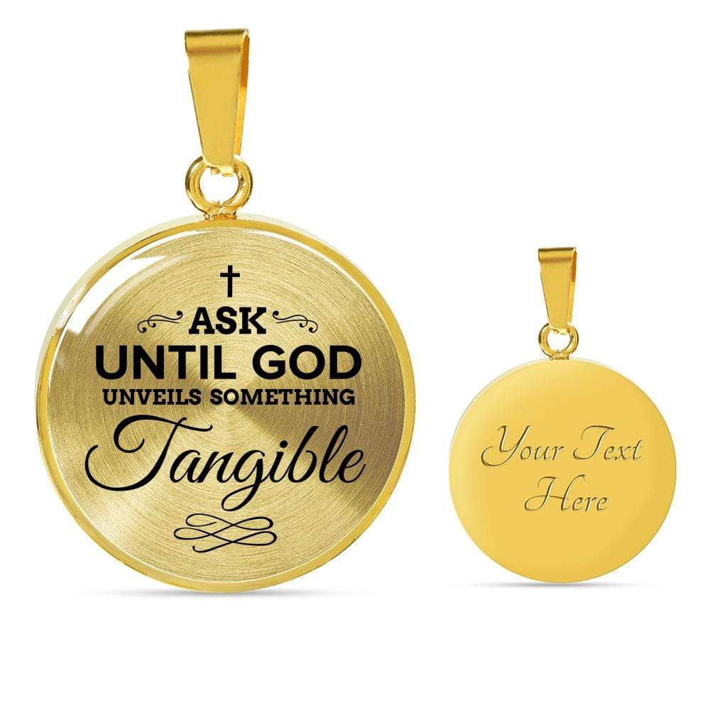 God Answers Scripture Necklace Stainless Steel or 18k Gold Heart Pendant 18-22" - Express Your Love Gifts