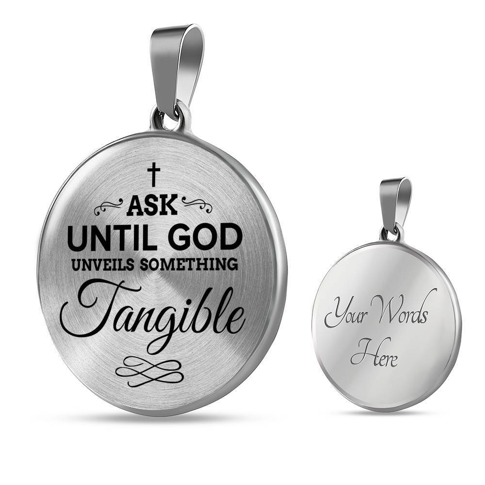 God Answers Scripture Necklace Stainless Steel or 18k Gold Heart Pendant 18-22" - Express Your Love Gifts