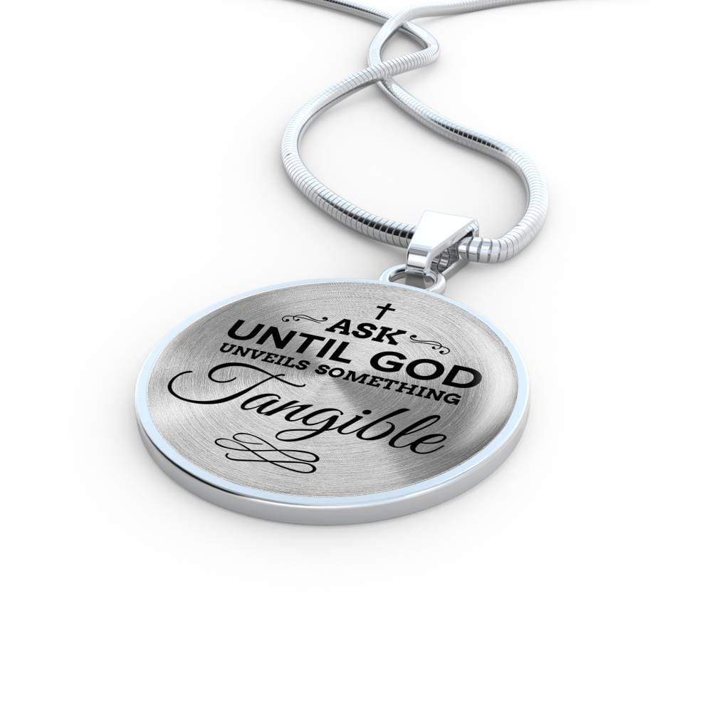 God Answers Scripture Necklace Stainless Steel or 18k Gold Heart Pendant 18-22" - Express Your Love Gifts