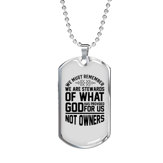 God Has Provided Necklace Stainless Steel or 18k Gold Dog Tag 24" Chain-Express Your Love Gifts