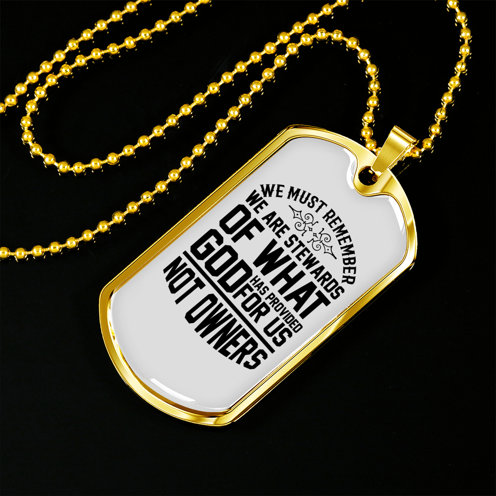 God Has Provided Necklace Stainless Steel or 18k Gold Dog Tag 24" Chain-Express Your Love Gifts