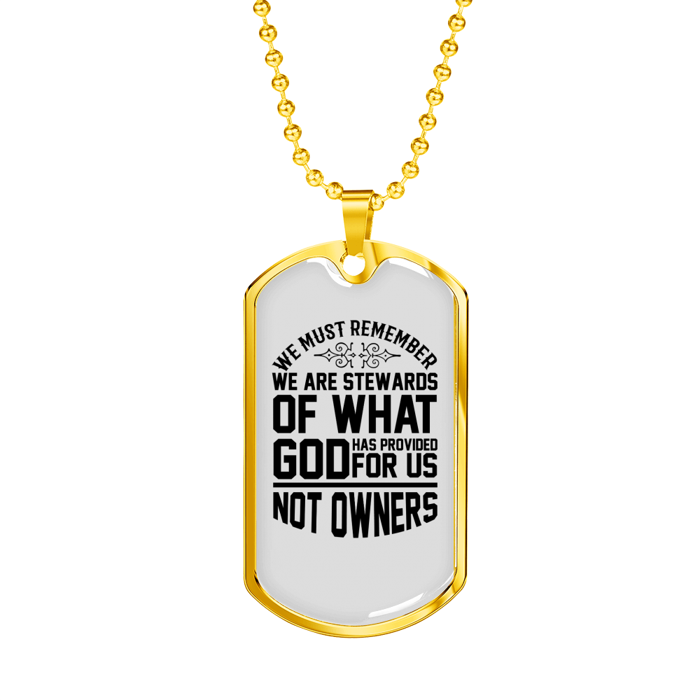 God Has Provided Necklace Stainless Steel or 18k Gold Dog Tag 24" Chain-Express Your Love Gifts