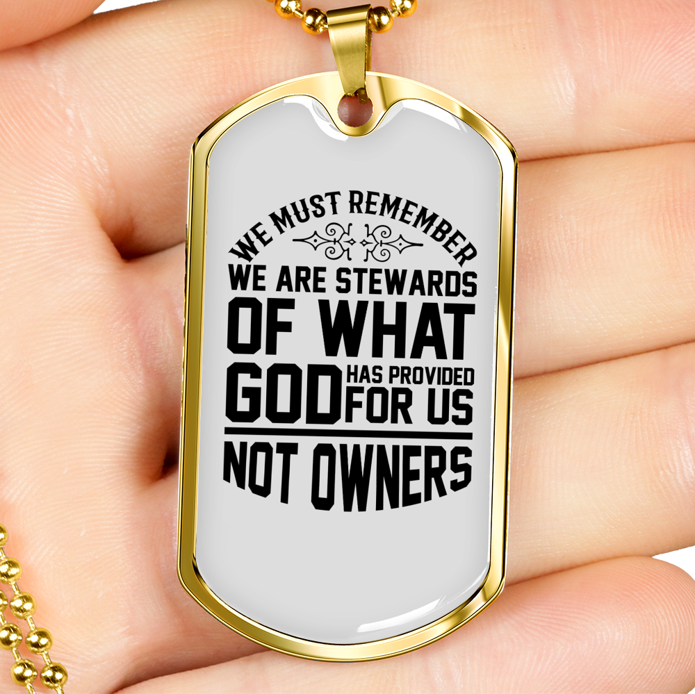 God Has Provided Necklace Stainless Steel or 18k Gold Dog Tag 24" Chain-Express Your Love Gifts