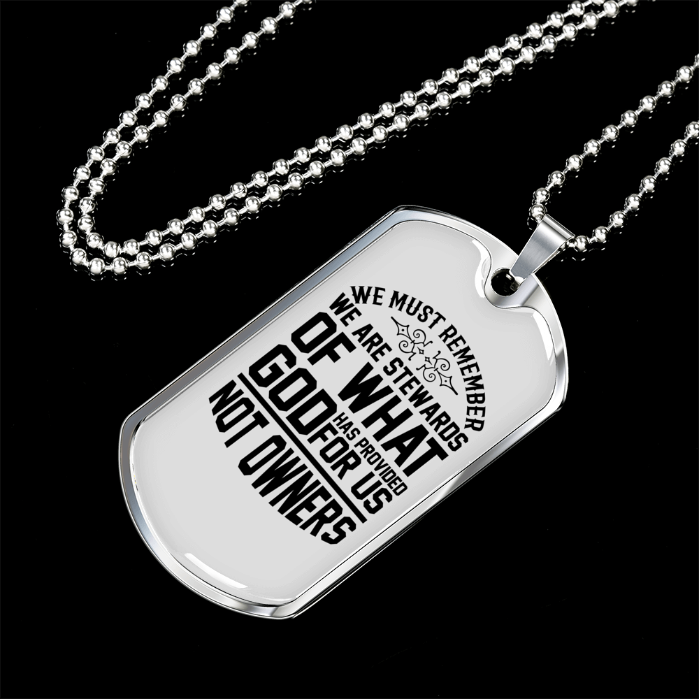God Has Provided Necklace Stainless Steel or 18k Gold Dog Tag 24" Chain-Express Your Love Gifts