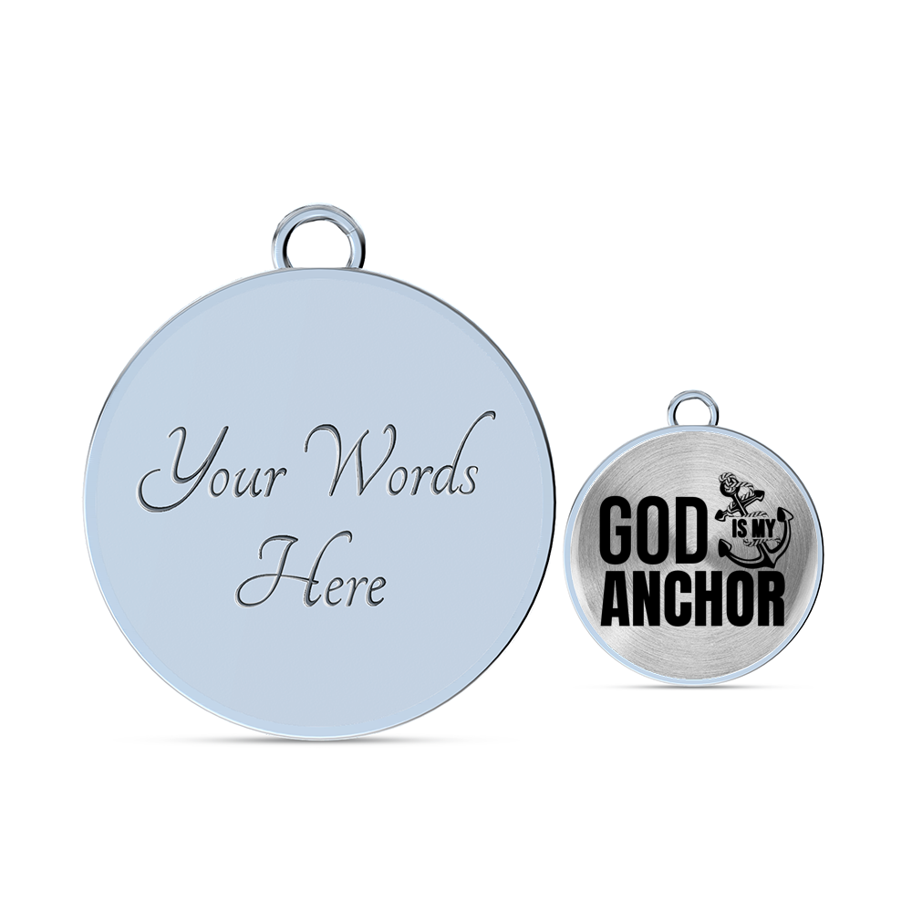 God Is My Anchor Hebrews Bracelet Stainless Steel or 18k Gold Circle Bangle-Express Your Love Gifts