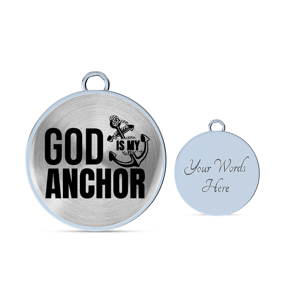 God Is My Anchor Hebrews Bracelet Stainless Steel or 18k Gold Circle Bangle-Express Your Love Gifts