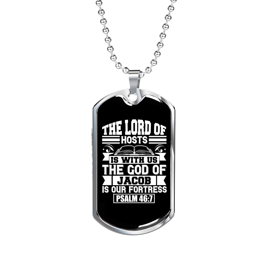 God Of Jacob Necklace Stainless Steel or 18k Gold Dog Tag 24" Chain-Express Your Love Gifts