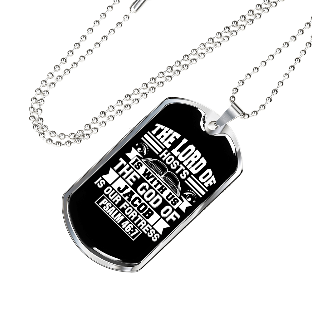 God Of Jacob Necklace Stainless Steel or 18k Gold Dog Tag 24" Chain-Express Your Love Gifts