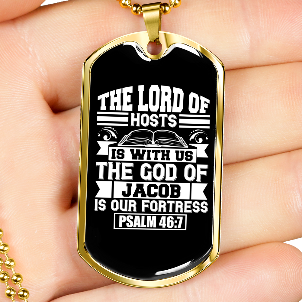 God Of Jacob Necklace Stainless Steel or 18k Gold Dog Tag 24" Chain-Express Your Love Gifts
