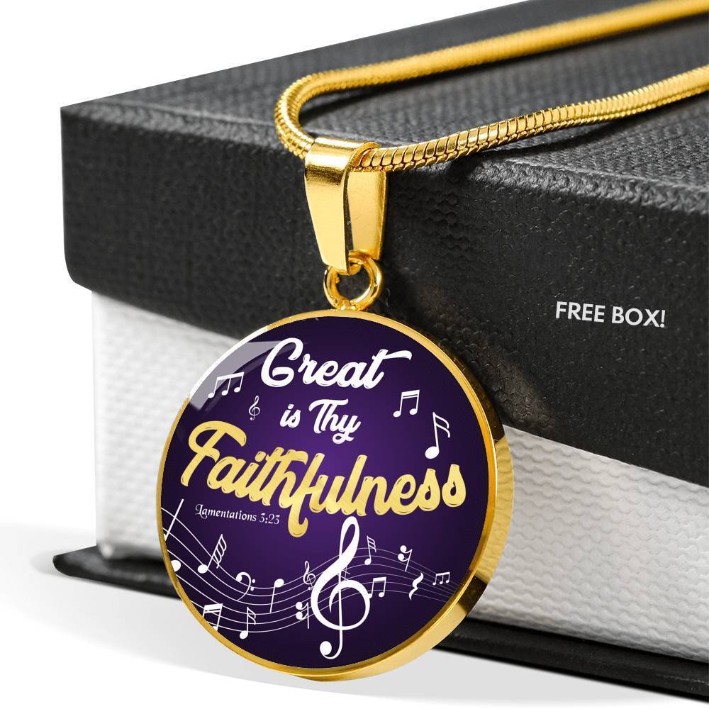 Bible Verse Gift Circle Necklace Stainless Steel or 18k Gold 18-22" - Express Your Love Gifts