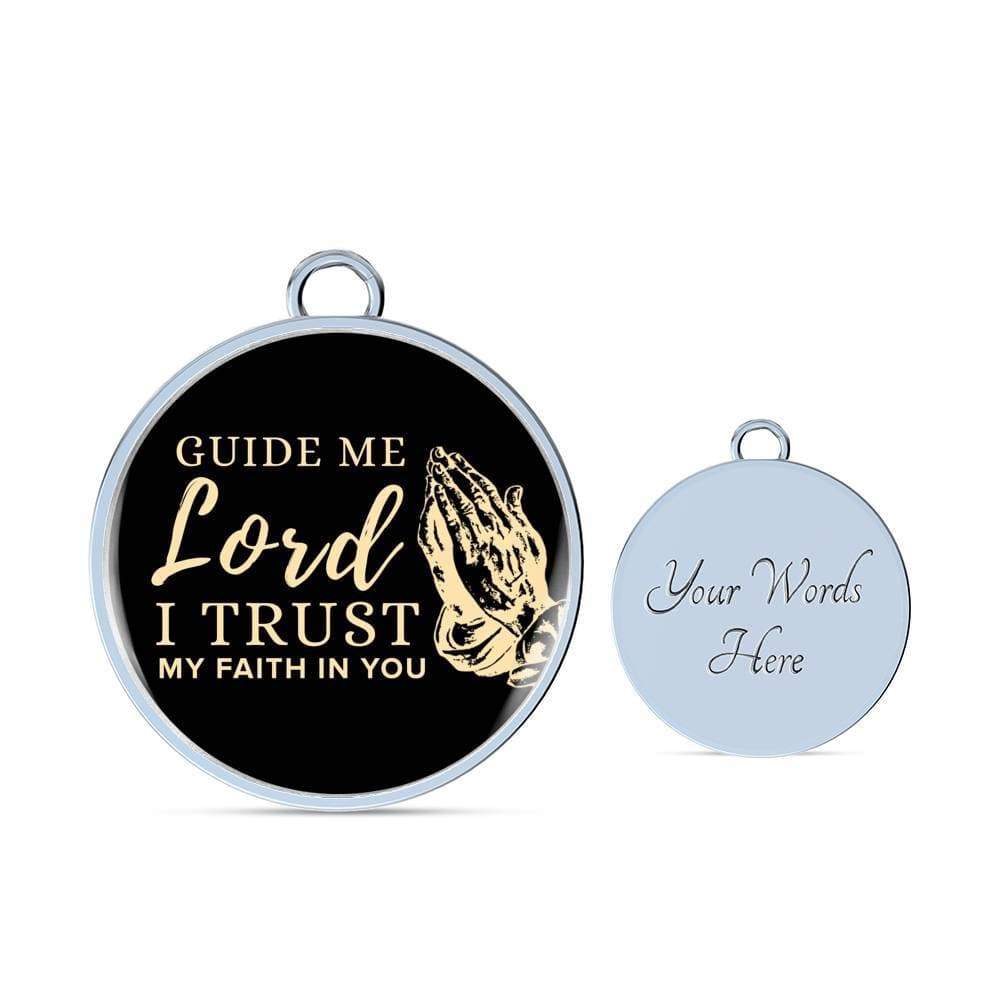 Guide Me Lord Stainless Steel or 18k Gold Circle Bangle Bracelet - Express Your Love Gifts
