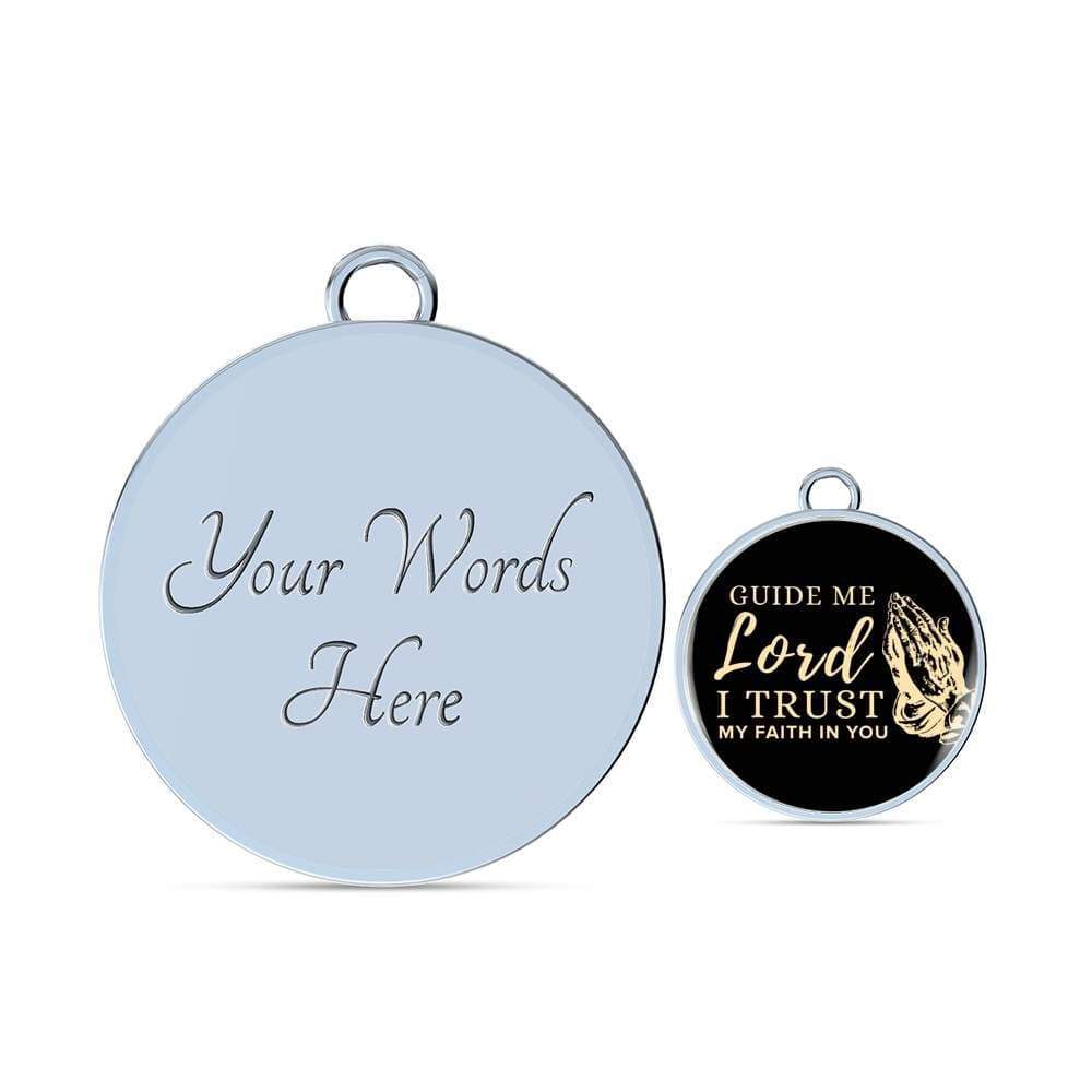 Guide Me Lord Stainless Steel or 18k Gold Circle Bangle Bracelet - Express Your Love Gifts