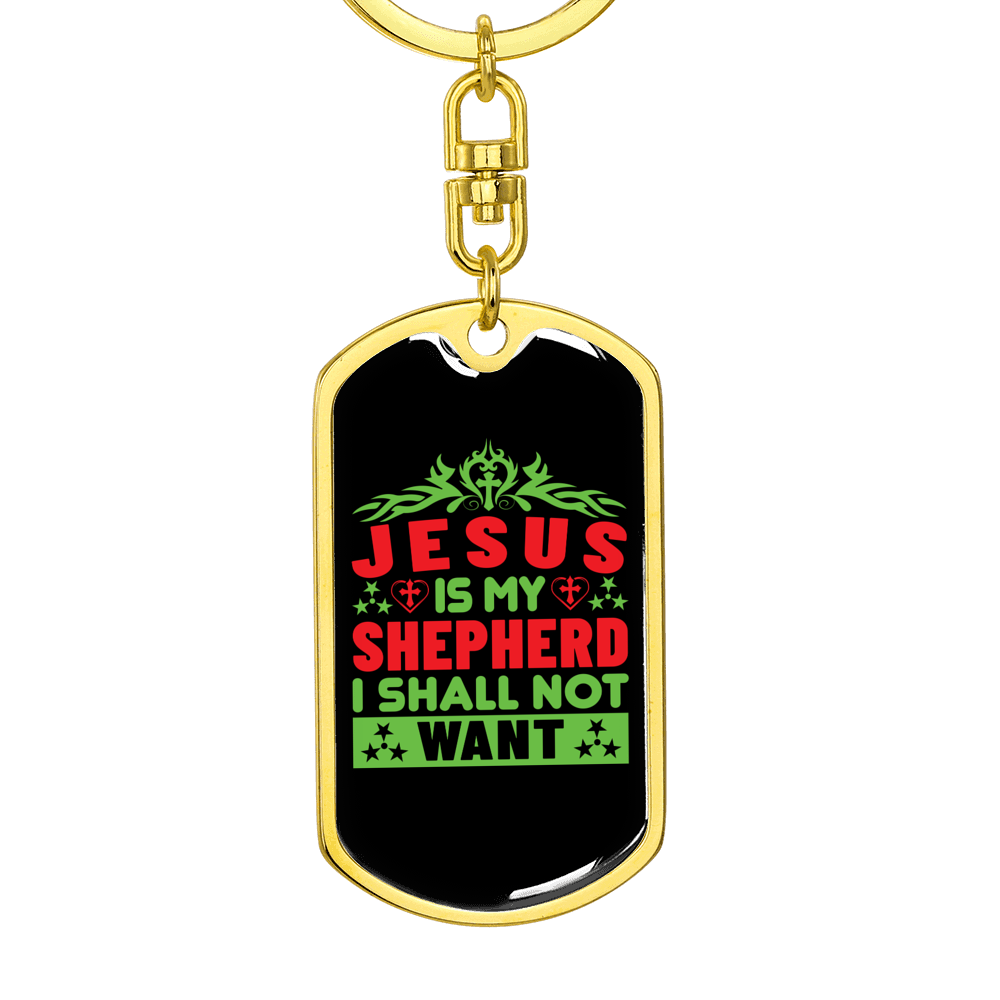 Is My Shepherd Keychain Stainless Steel or 18k Gold Dog Tag Keyring-Express Your Love Gifts