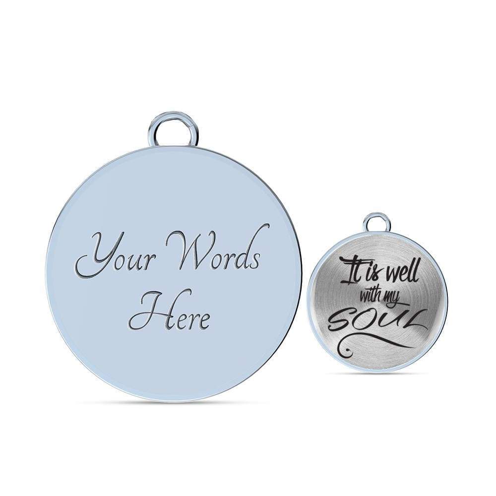 It Is Well With My Soul Circle Bangle Stainless Steel or 18k Gold - Express Your Love Gifts