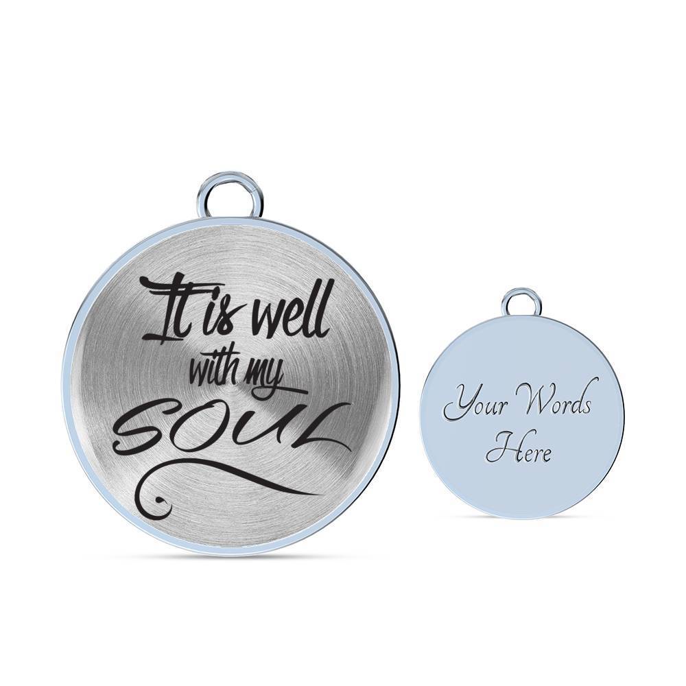 It Is Well With My Soul Circle Bangle Stainless Steel or 18k Gold - Express Your Love Gifts