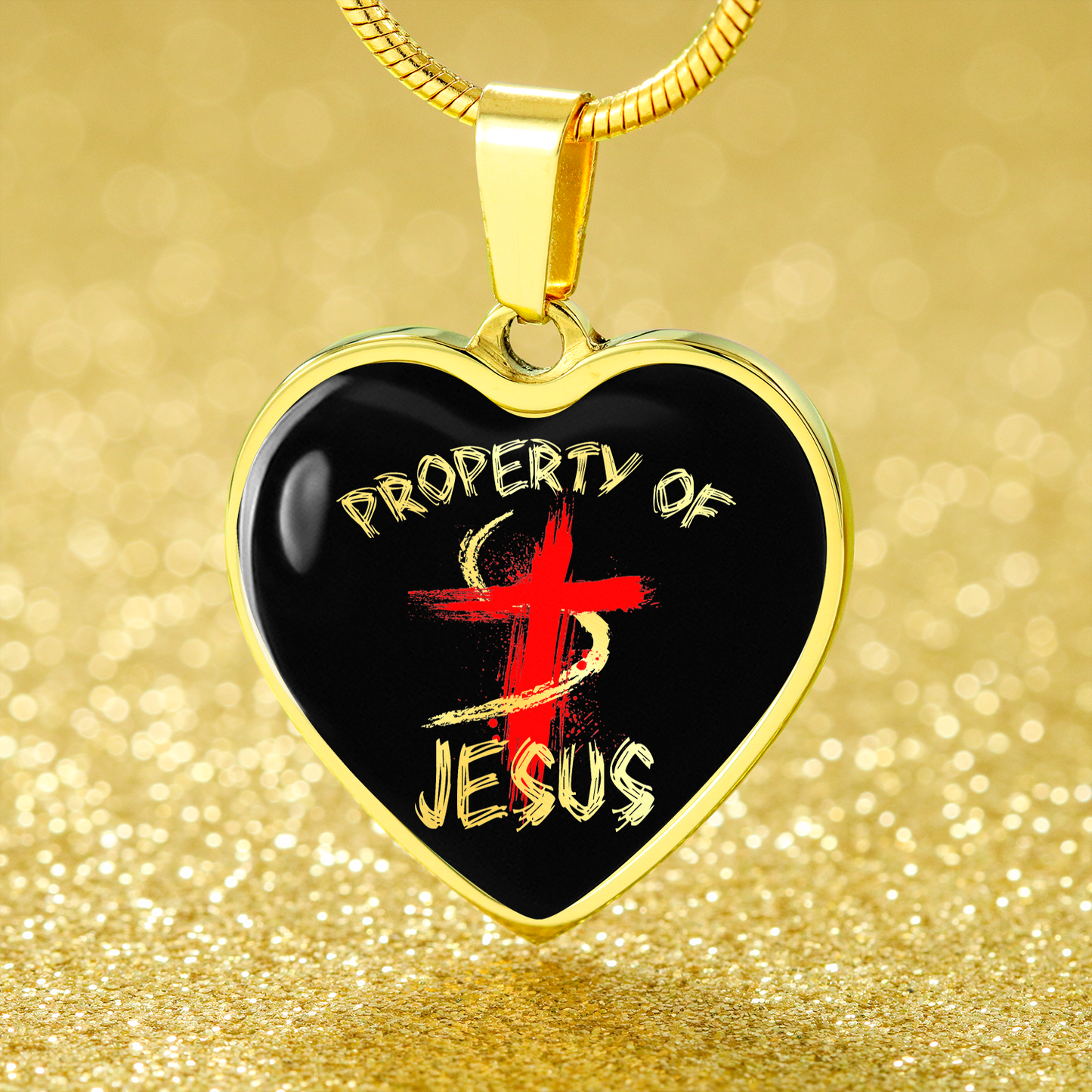 Jesus Necklace Stainless Steel or 18k Gold Heart Pendant 18-22"-Express Your Love Gifts