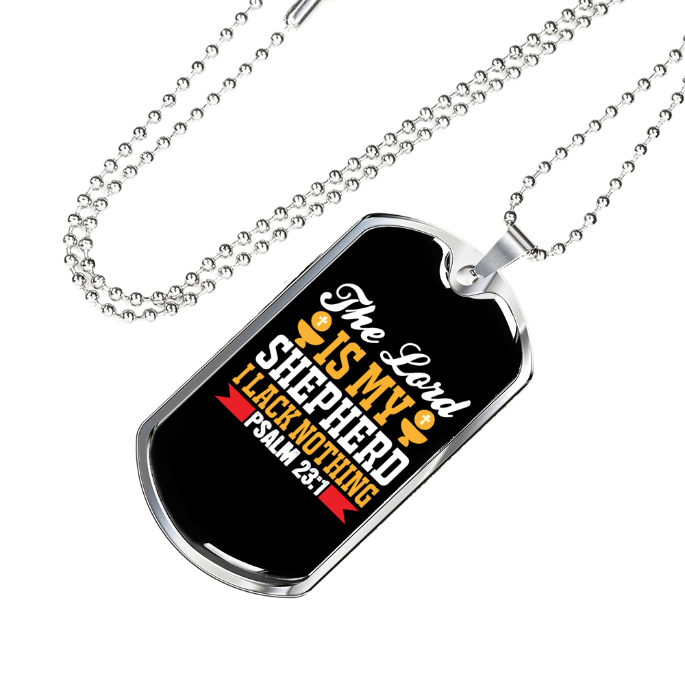 Lack Nothing Christian Necklace Stainless Steel or 18k Gold Dog Tag 24" Chain-Express Your Love Gifts