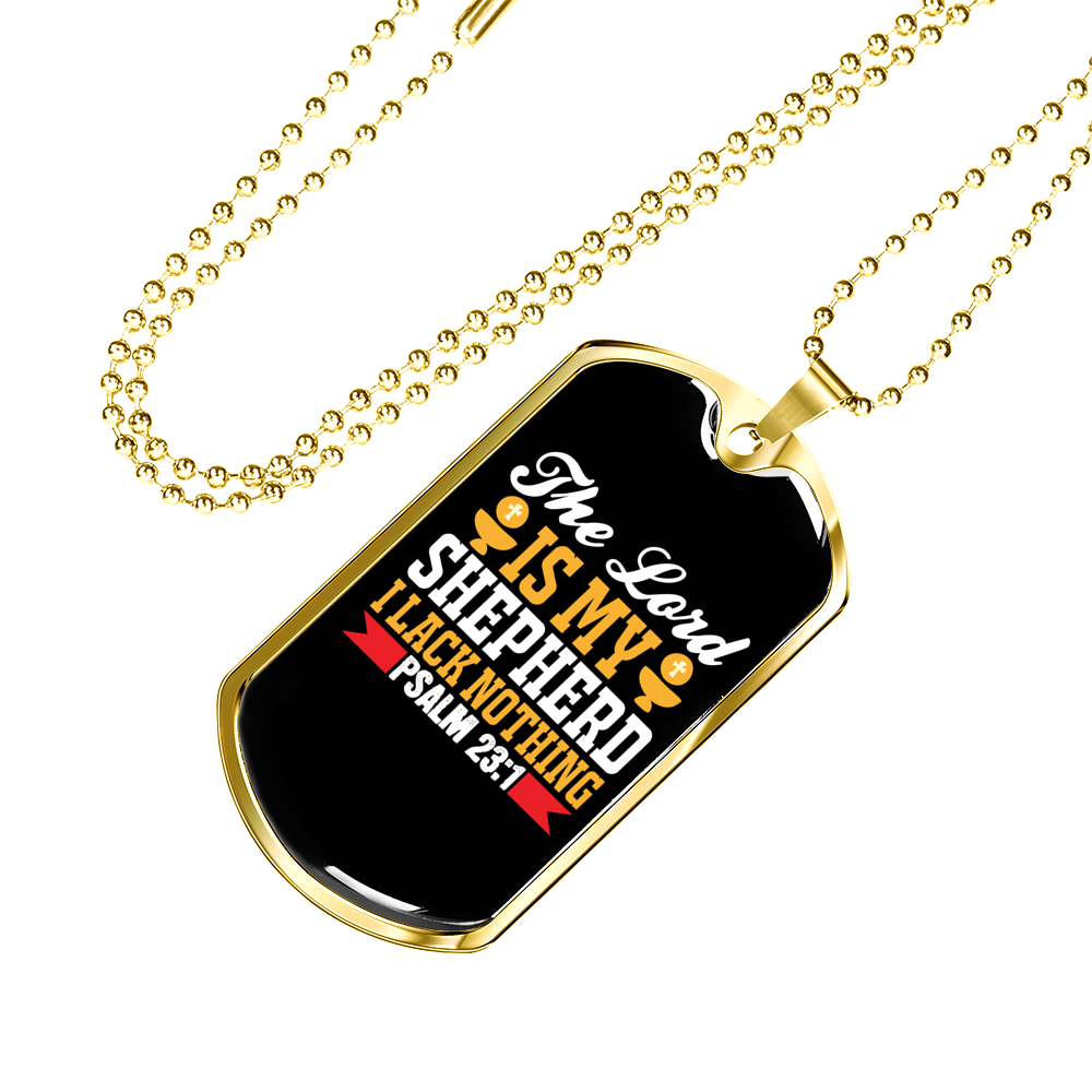 Lack Nothing Christian Necklace Stainless Steel or 18k Gold Dog Tag 24" Chain-Express Your Love Gifts