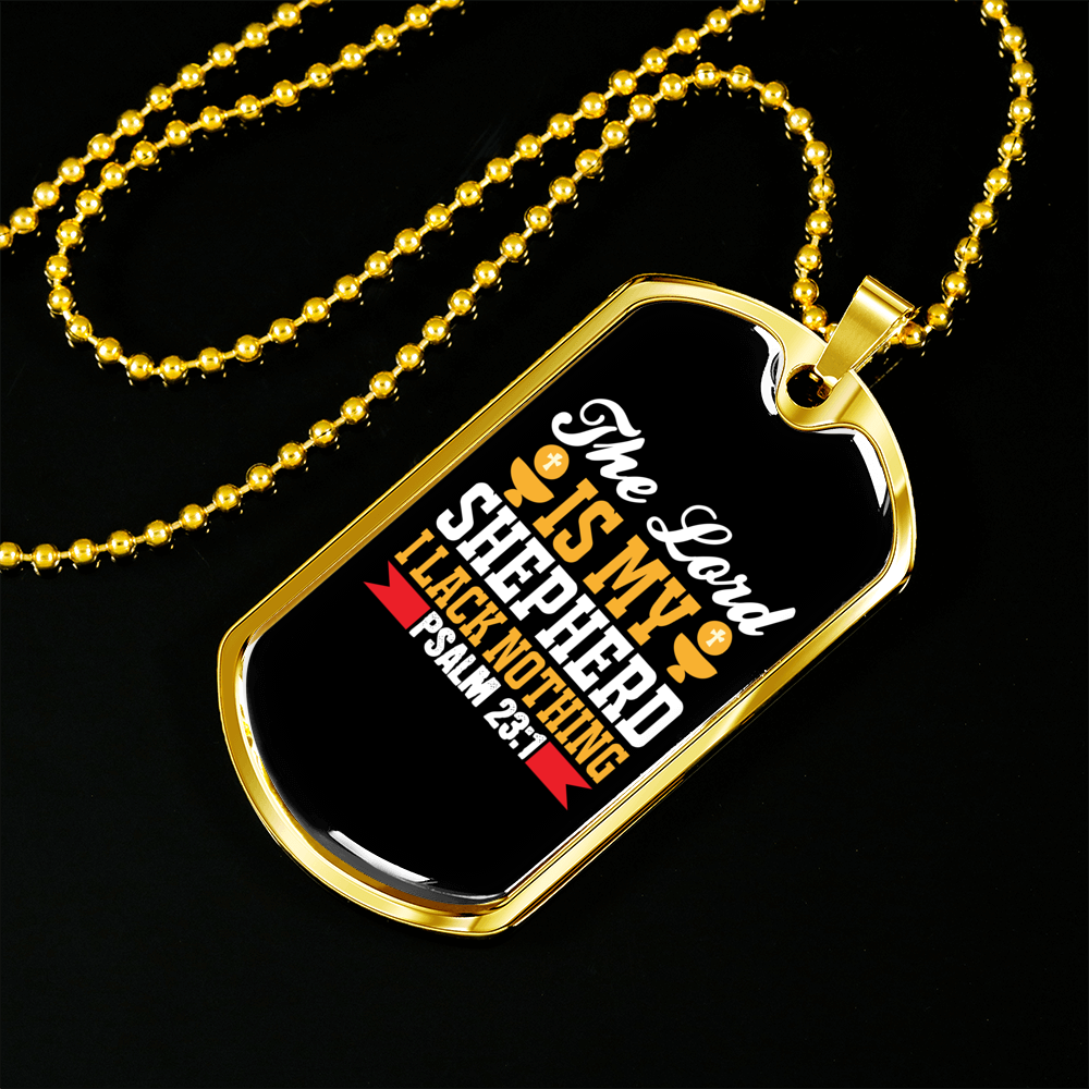 Lack Nothing Christian Necklace Stainless Steel or 18k Gold Dog Tag 24" Chain-Express Your Love Gifts