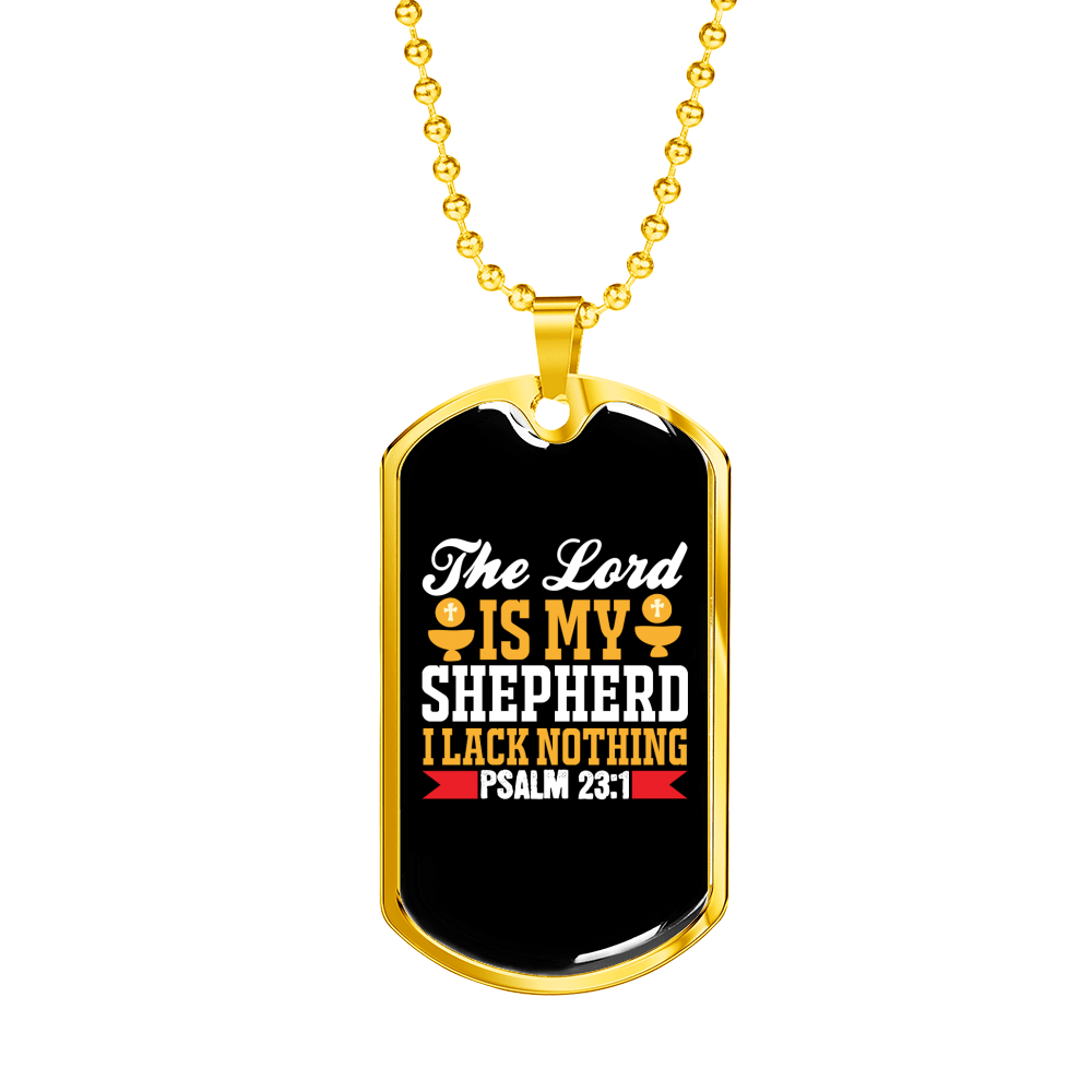 Lack Nothing Christian Necklace Stainless Steel or 18k Gold Dog Tag 24" Chain-Express Your Love Gifts