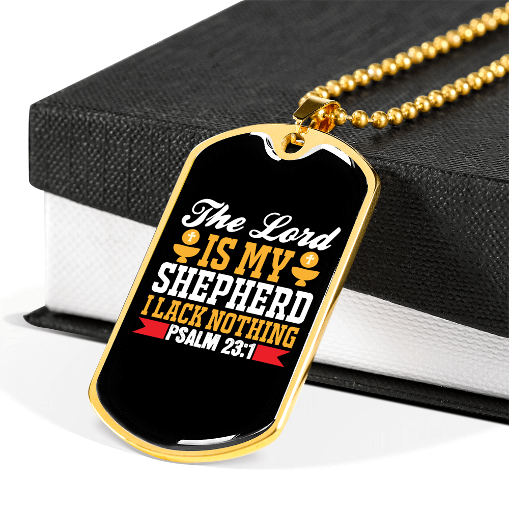 Lack Nothing Christian Necklace Stainless Steel or 18k Gold Dog Tag 24" Chain-Express Your Love Gifts