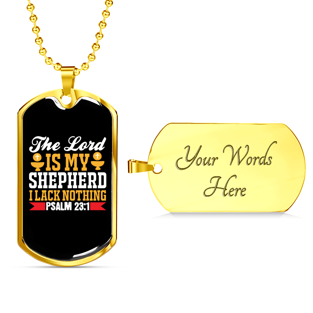 Lack Nothing Christian Necklace Stainless Steel or 18k Gold Dog Tag 24" Chain-Express Your Love Gifts