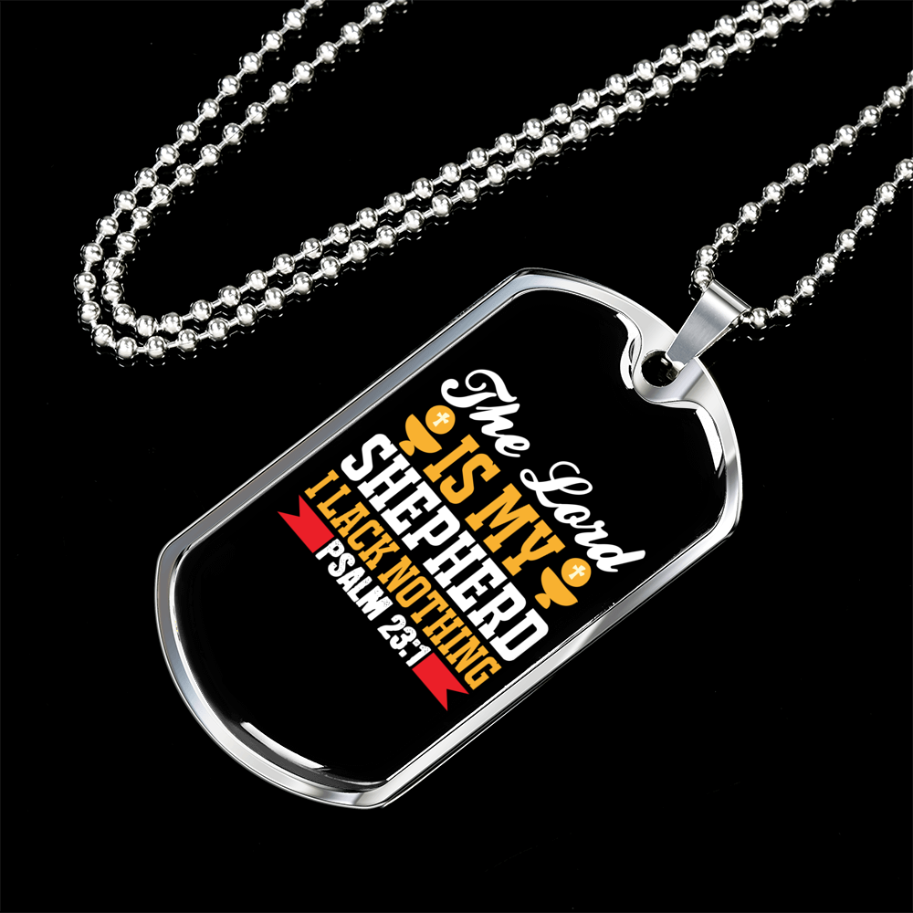 Lack Nothing Christian Necklace Stainless Steel or 18k Gold Dog Tag 24" Chain-Express Your Love Gifts