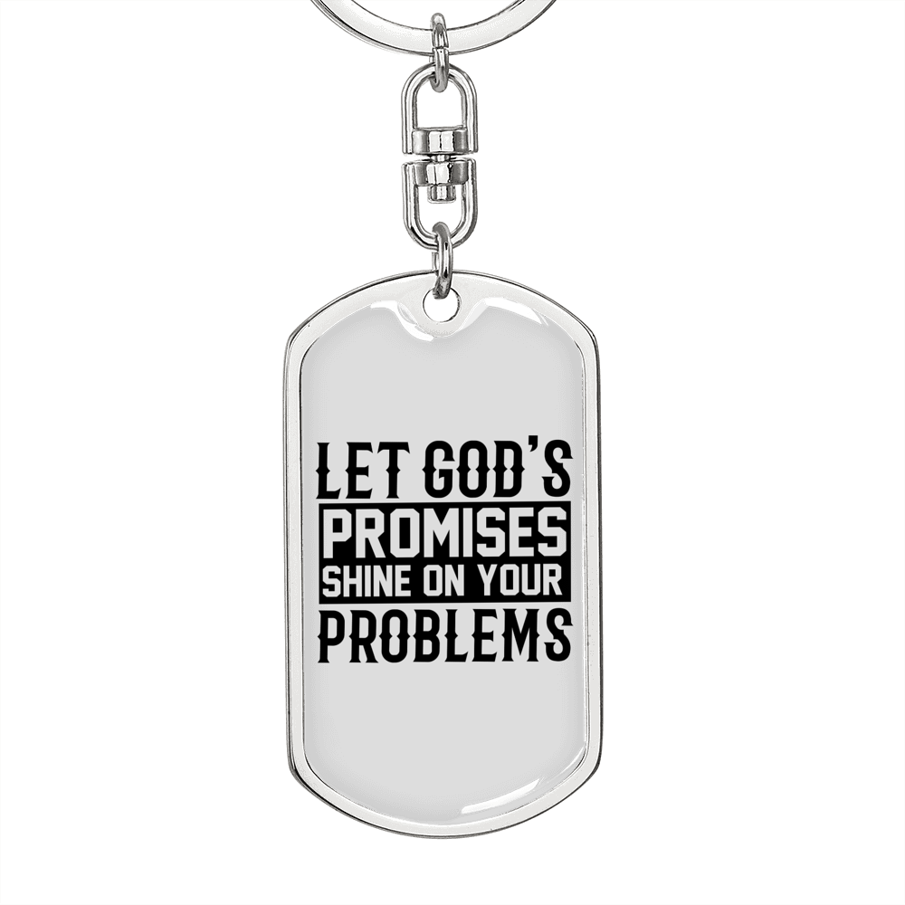Let God'S Promises Keychain Stainless Steel or 18k Gold Dog Tag Keyring-Express Your Love Gifts